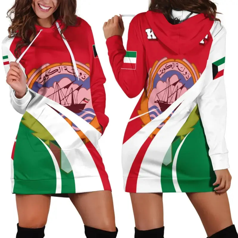 Kuwait Hoodie Dress Flag Original Basic RLT8 - Wonder Print Shop
