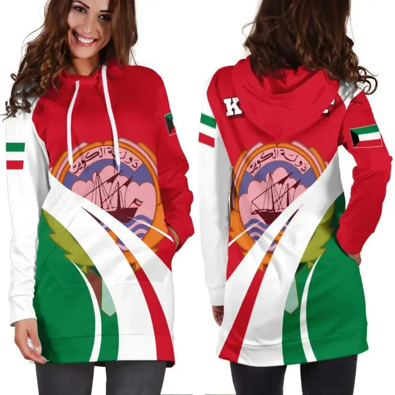 Kuwait Hoodie Dress Flag Original Basic RLT8 - Wonder Print Shop