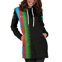 Azerbaijan Hoodie Dress United Flag (Black) RLT8 - Wonder Print Shop