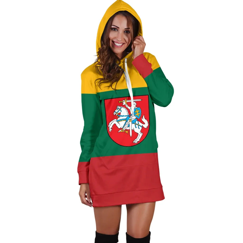 Lithuania Hoodie Dress RLT6 - Wonder Print Shop