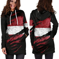 Latvia In Me Women's Hoodie Dress - Special Grunge Style RLT6 - Wonder Print Shop