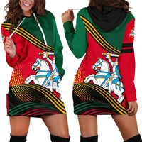 Lithuania Hoodie Dress Fall In The Wave RLT6 - Wonder Print Shop