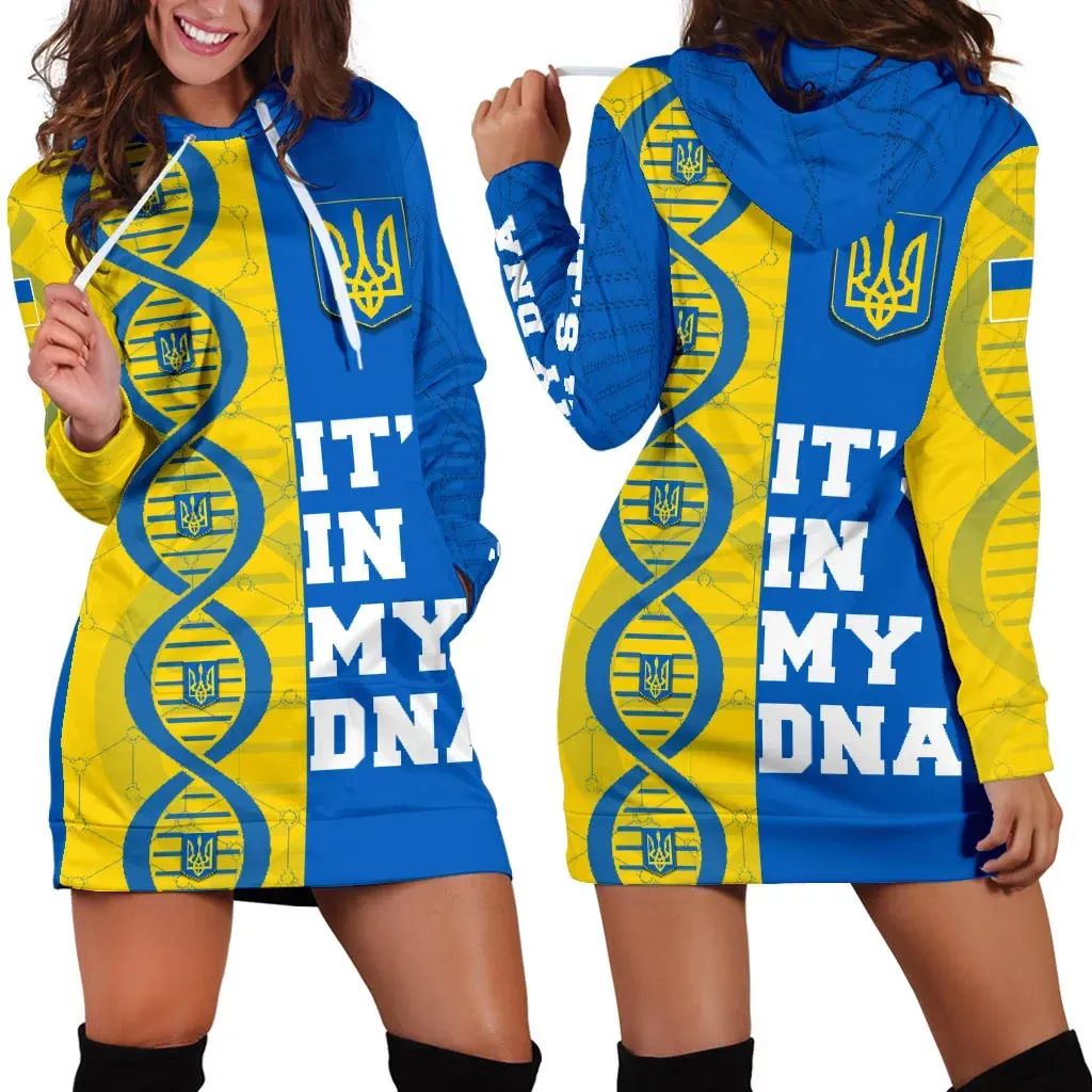Ukraine DNA Hoodie Dress RLT7 - Wonder Print Shop