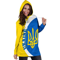 Ukraine Hoodie Dress Half Cirlce RLT7 - Wonder Print Shop