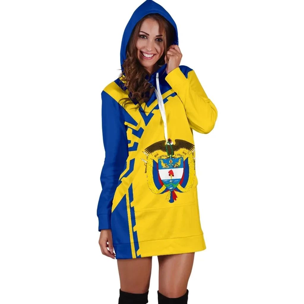 Colombia Hoodie Dress Premium Style RLT7 - Wonder Print Shop