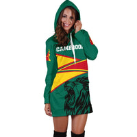 Wonder Print Shop Cameroon Hoodie Dress - Cameroon Strong Flag Women RLT7 - Wonder Print Shop