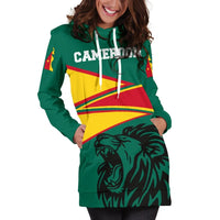 Wonder Print Shop Cameroon Hoodie Dress - Cameroon Strong Flag Women RLT7 - Wonder Print Shop