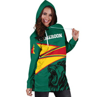 Wonder Print Shop Cameroon Hoodie Dress - Cameroon Strong Flag Women RLT7 - Wonder Print Shop