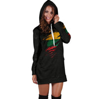 Lithuania in Me Women's Hoodie Dress - Special Grunge Style RLT6 - Wonder Print Shop