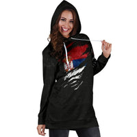 Serbia In Me Women's Hoodie Dress Special Grunge Style RLT7 - Wonder Print Shop