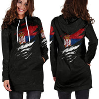 Serbia In Me Women's Hoodie Dress Special Grunge Style RLT7 - Wonder Print Shop