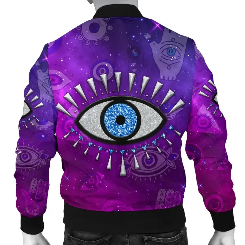 Jacket - Evil Eye Men's Bomber Jacket Universe Style LT8 - Wonder Print Shop