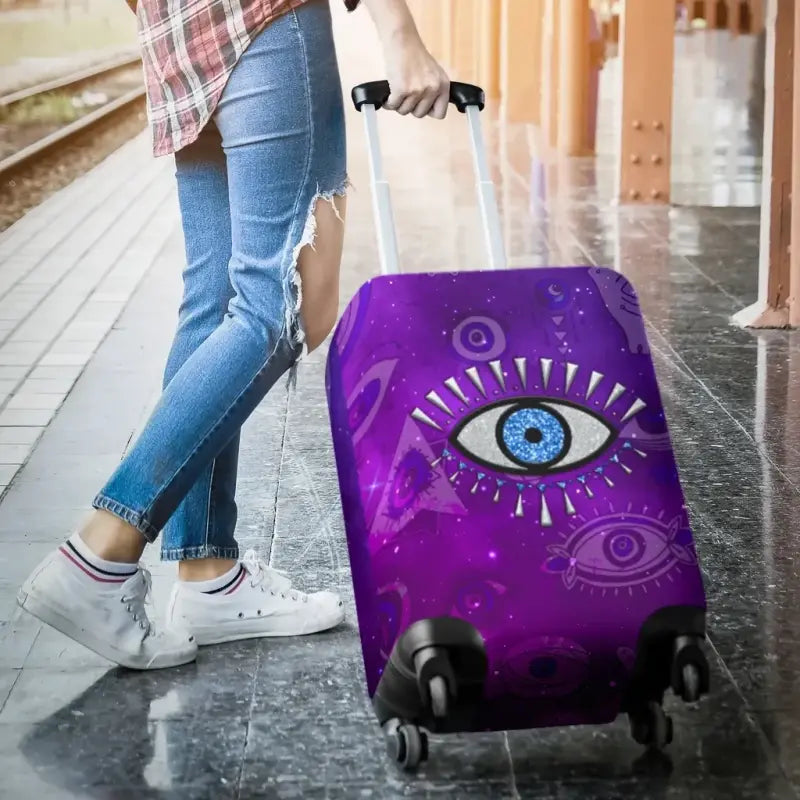 Luggage Cover - Evil Eye Luggage Covers Universe Style LT8 - Wonder Print Shop