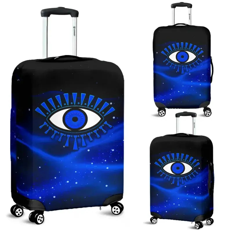 Luggage Cover - Evil Eye Luggage Covers Original Style - Blue LT8 - Wonder Print Shop