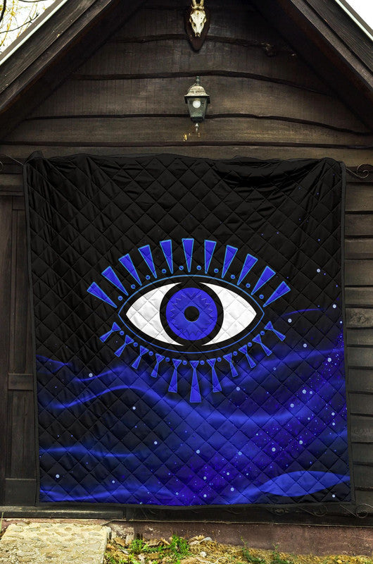 Quilt Evil Eye Premium Quilt Original Style Blue LT8 - Wonder Print Shop