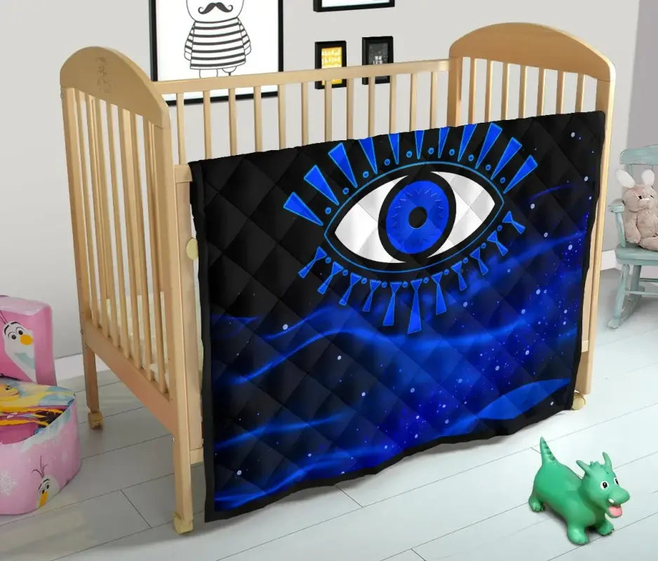 Quilt Evil Eye Premium Quilt Original Style Blue LT8 - Wonder Print Shop