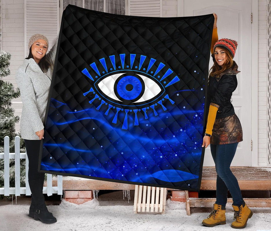 Quilt Evil Eye Premium Quilt Original Style Blue LT8 - Wonder Print Shop