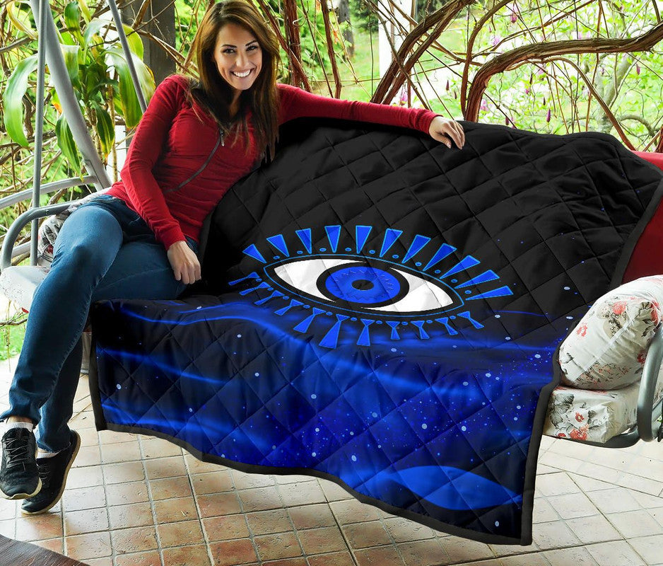 Quilt Evil Eye Premium Quilt Original Style Blue LT8 - Wonder Print Shop