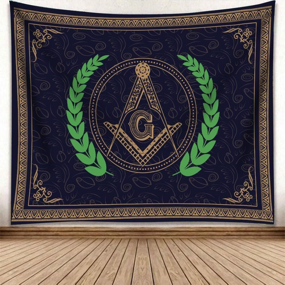 Wonder Print Shop Tapestry - Freemasonry Crest Tapestry LT10 - Wonder Print Shop