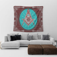 Wonder Print Shop Tapestry - Freemasonry Crest Ver3 Tapestry LT10 - Wonder Print Shop