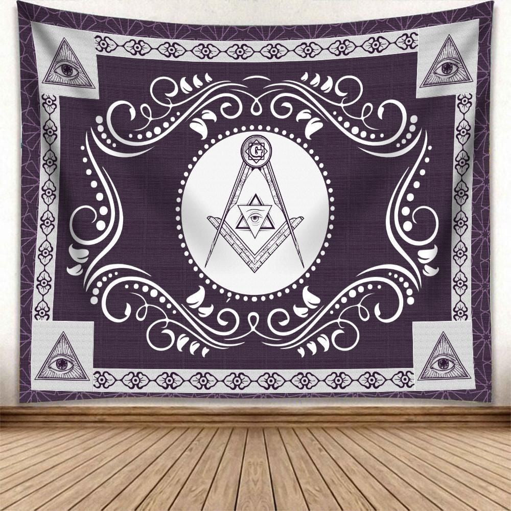 Wonder Print Shop Tapestry - Freemasonry Crest Ver9 Tapestry LT10 - Wonder Print Shop