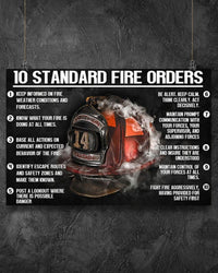 firefighter-standard-fire-orders-black-style-horizontal-poster