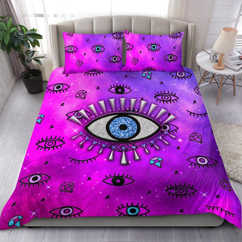Bedding Set - Evil Eye Bedding Set Simple Style - Pink LT8 - Wonder Print Shop