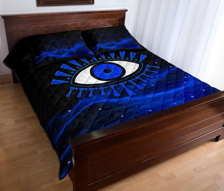 Quilt Bed Set Evil Eye Quilt Bed Set Original Style Blue LT8 - Wonder Print Shop