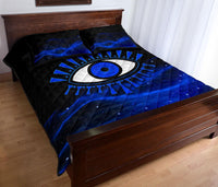 Quilt Bed Set Evil Eye Quilt Bed Set Original Style Blue LT8 - Wonder Print Shop