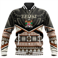 Wonder Print Shop Fiji Jacket - Fiji Masi Coat Of Arms Baseball Jacket LT10 - Wonder Print Shop