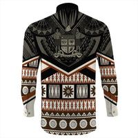 Wonder Print Shop Fiji Long Sleeve Button Shirt - Fiji Masi Coat Of Arms Long Sleeve Button Shirt LT10 - Wonder Print Shop