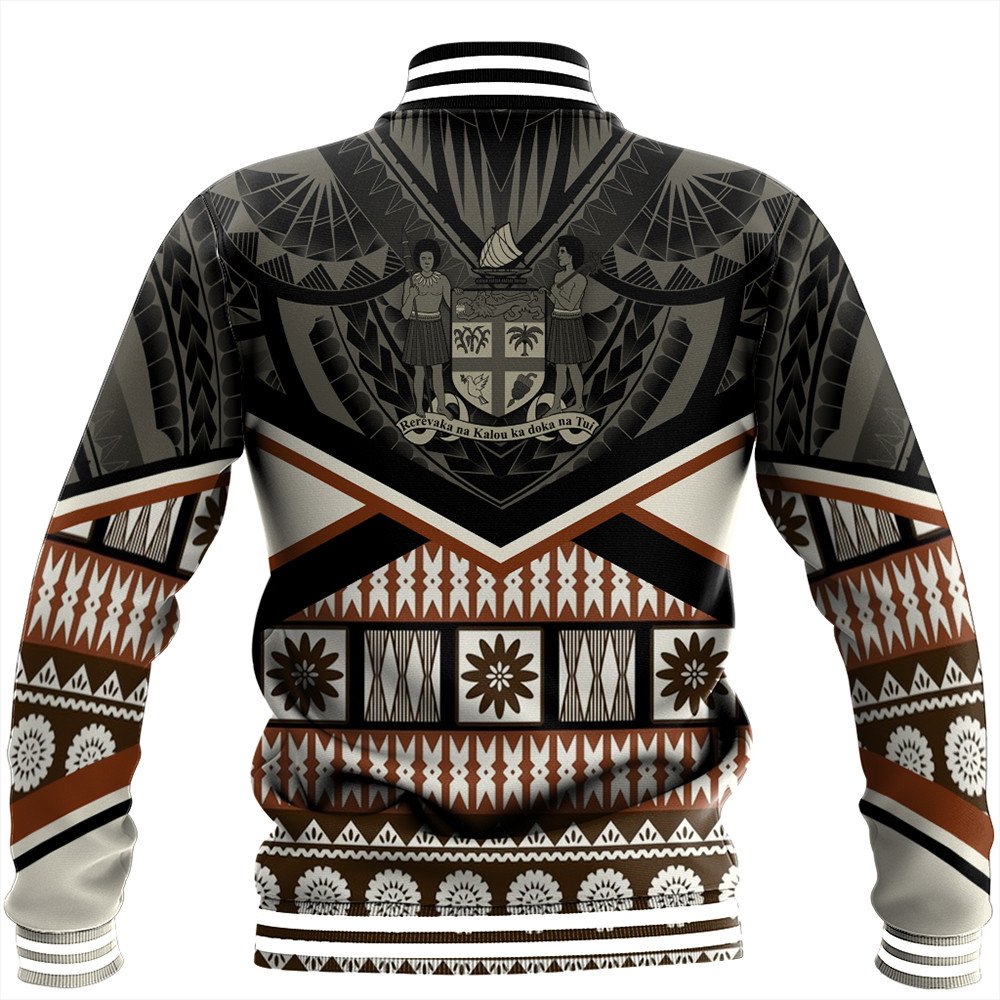Wonder Print Shop Fiji Jacket - Fiji Masi Coat Of Arms Baseball Jacket LT10 - Wonder Print Shop