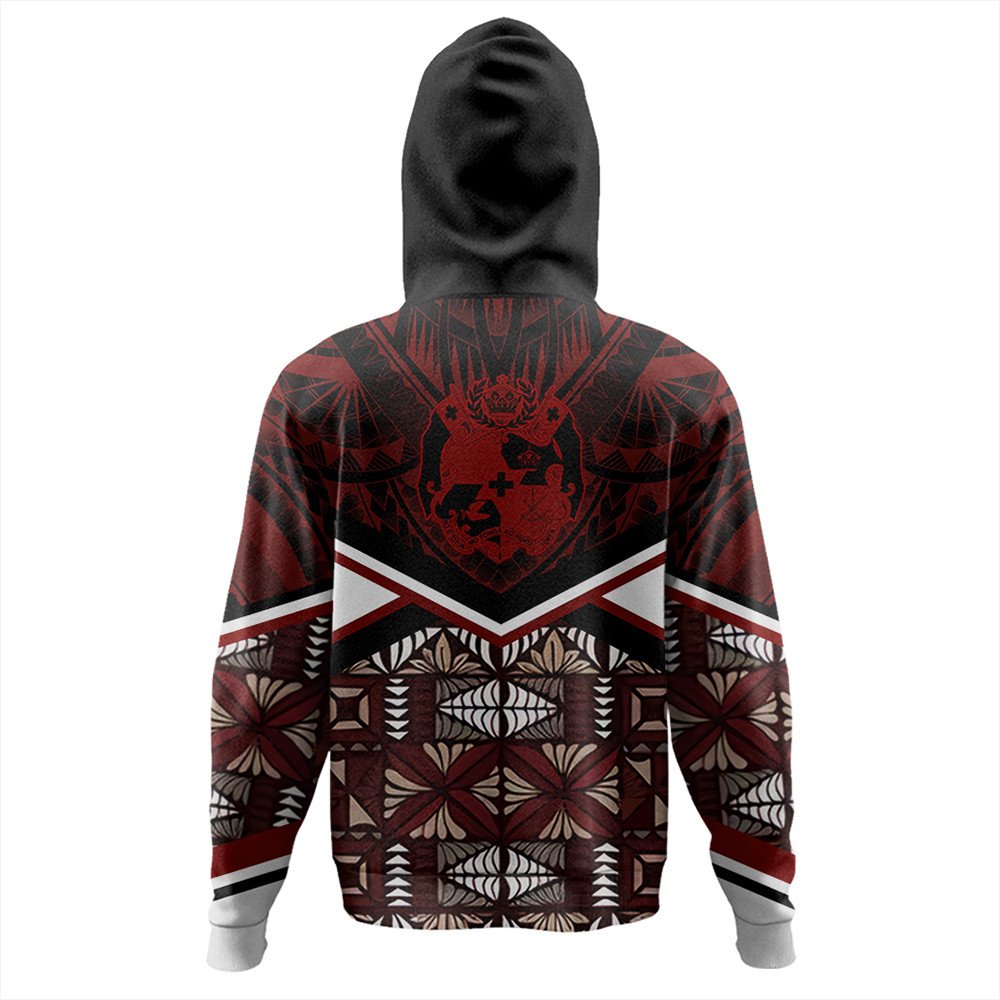 Wonder Print Shop Tonga Hoodie - Tonga Ngatu Kupesi Hoodie Coat Of Arms LT10 - Wonder Print Shop