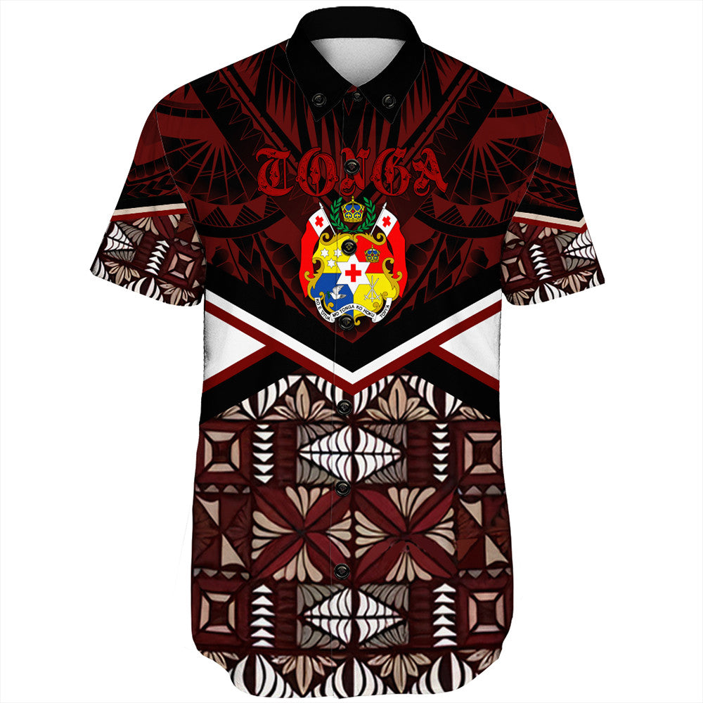 wonder-print-shop-tonga-shorts-sleeve-shirt-tonga-ngatu-kupesi-coat-of-arms-shorts-sleeve-shirt