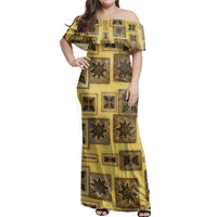 polynesian-dress-vintage-samoan-tapa-yellow-off-shoulder-long-dress