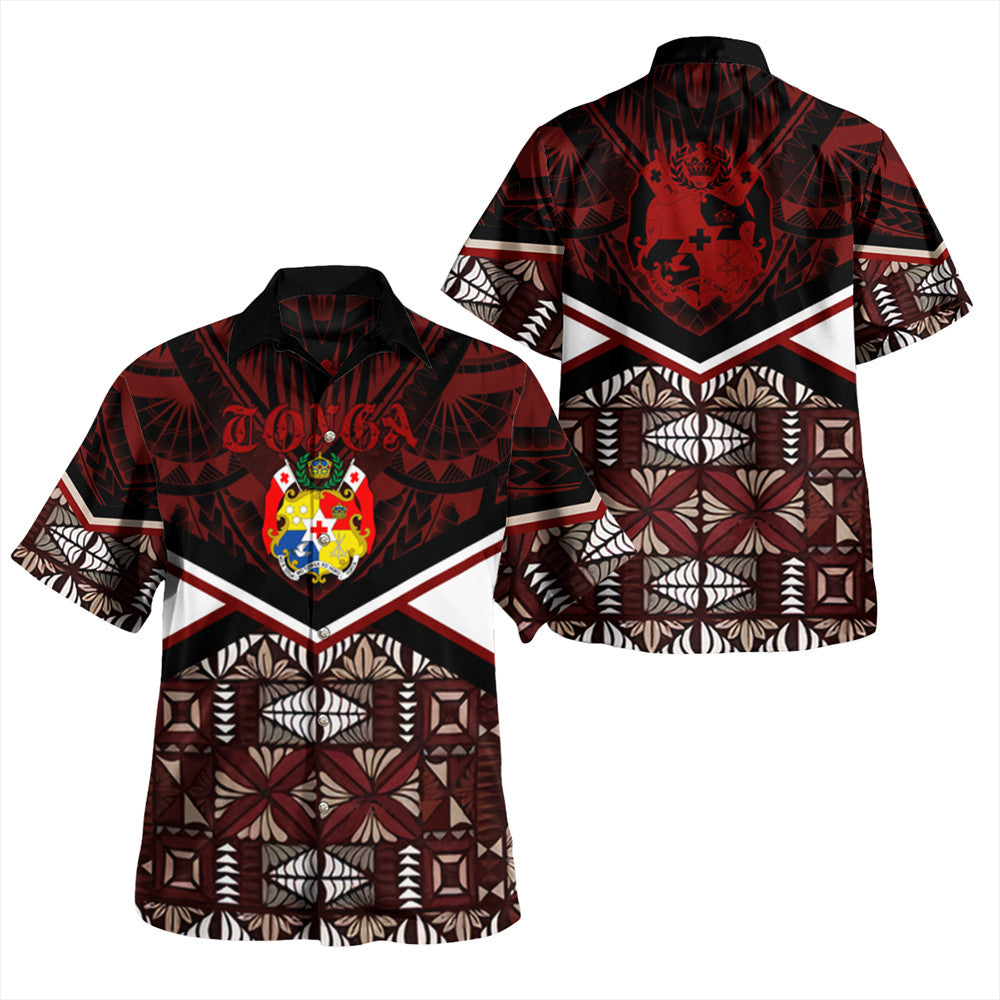 Wonder Print Shop Tonga Hawaiian Shirt - Tonga Ngatu Kupesi Coat Of Arms Hawaiian Shirt LT10 - Wonder Print Shop