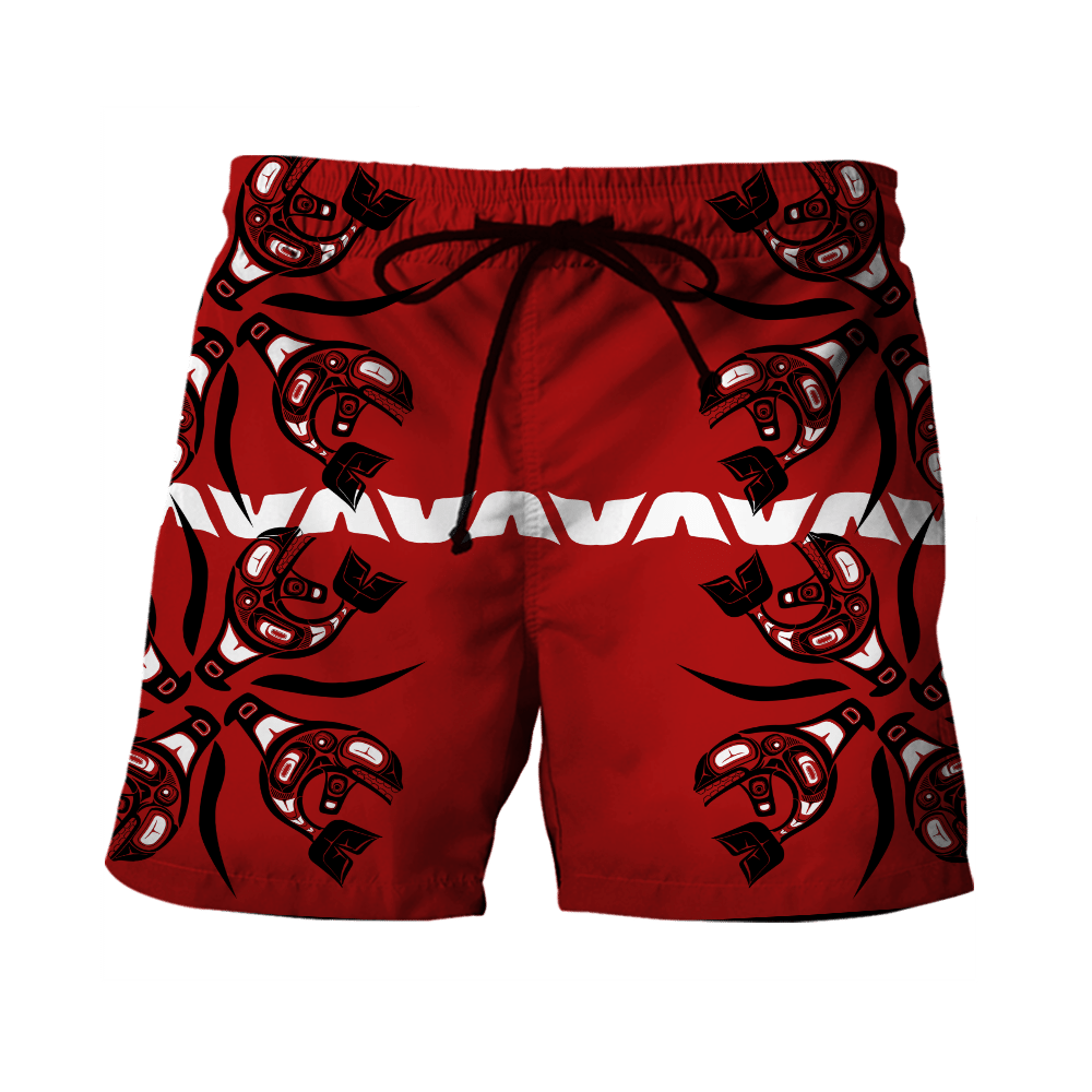 orcas-killer-whales-northwest-pacific-native-american-customized-men-shorts