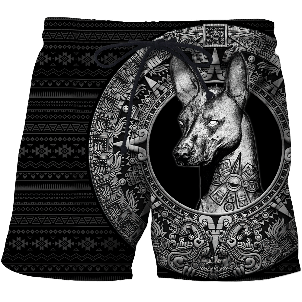 customize-mexico-aztec-sun-stone-pattern-all-over-printed-unisex-men-shorts