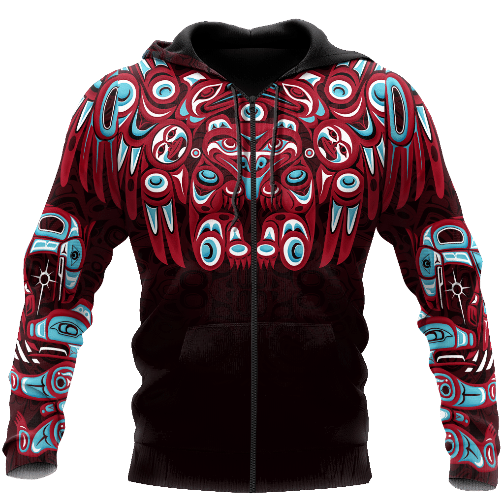 Native American Bear Northwest Pacific Native American Customized Hoodie - Wonder Print Shop