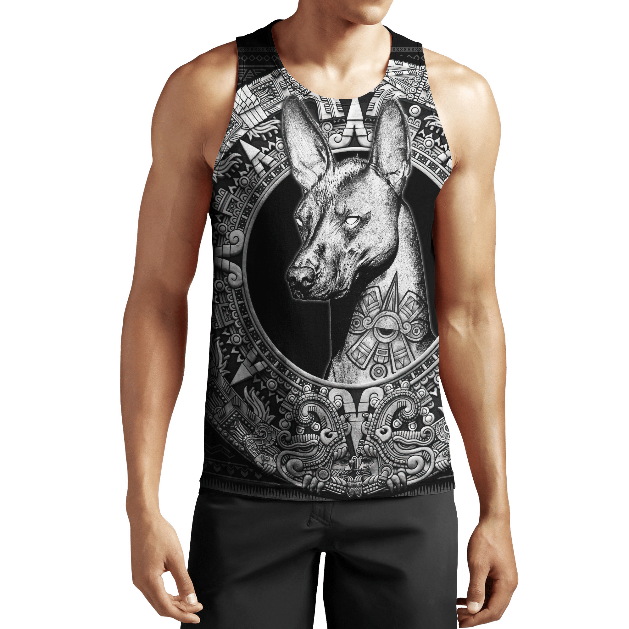 customize-mexico-aztec-sun-stone-pattern-all-over-printed-unisex-tank-top