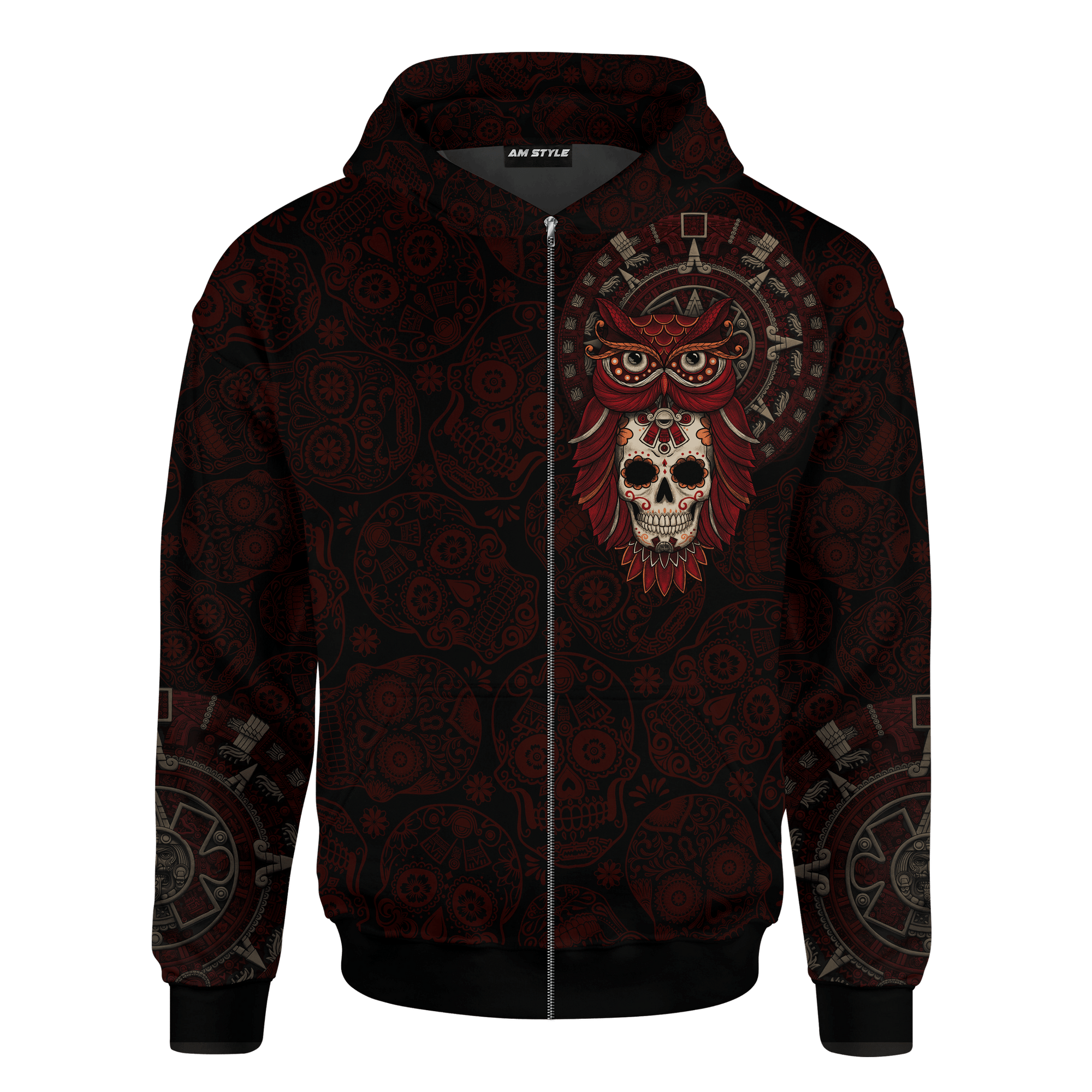 aztec-mayan-mexico-owl-sugar-skull-day-of-the-dead-3d-all-over-printed-hoodie