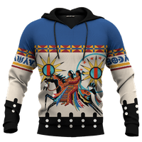 Native American Indian Horse Tipi Patterns Ledger Art For Couple Customized 3D All Over Printed Hoodie - Wonder Print Shop