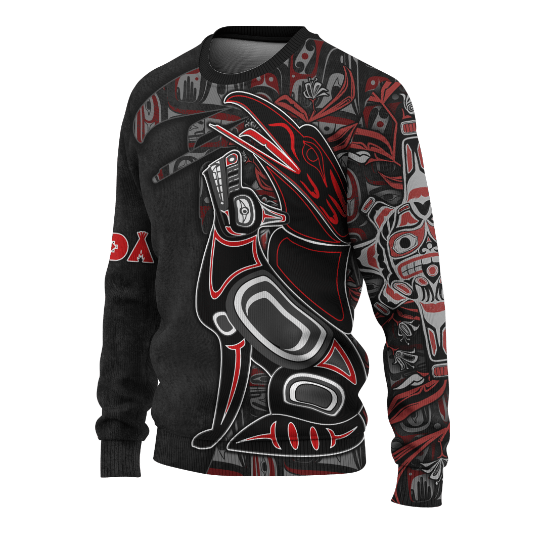 raven-and-wolf-native-american-pacific-northwest-style-customized-all-over-printed-sweater