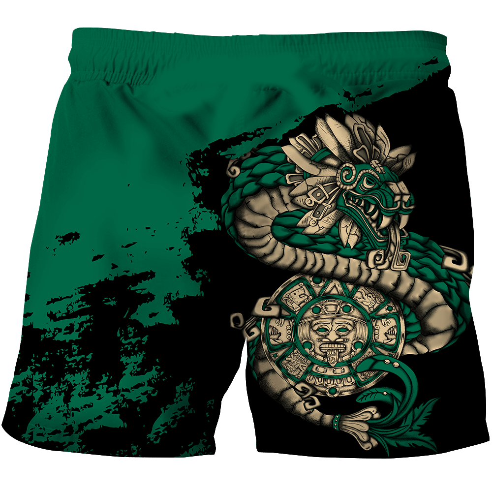 mexico-aztec-quetzalcoatl-sun-stone-all-over-printed-unisex-men-shorts