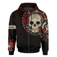 Aztec Maya Mexico OwlSugar Skull Day Of The Dead 3d All Over Printed Hoodie - Wonder Print Shop