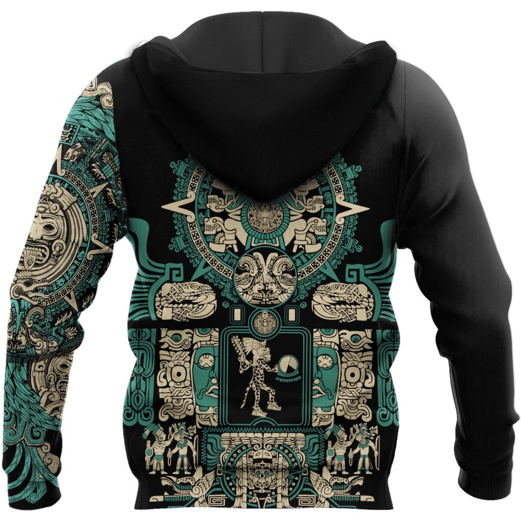 Mexico Aztec Sun Stone All Over Printed Hoodie Unisex - Wonder Print Shop