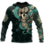 Mexico Aztec Quetzalcoatl Skull Turquoise All Over Printed Hoodie Unisex - Wonder Print Shop