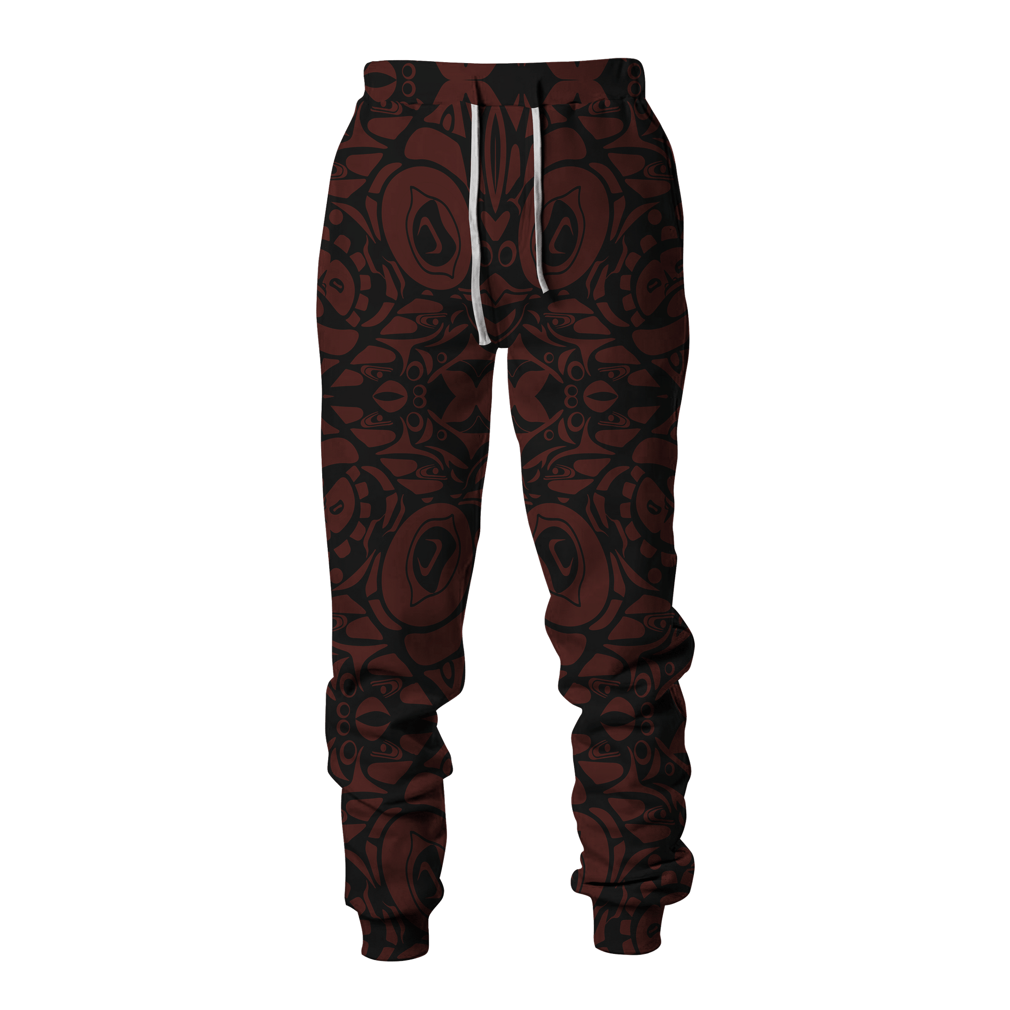 japanese-samurai-skull-eagle-owl-native-american-pacific-northwest-style-customized-all-over-printed-sweatpants