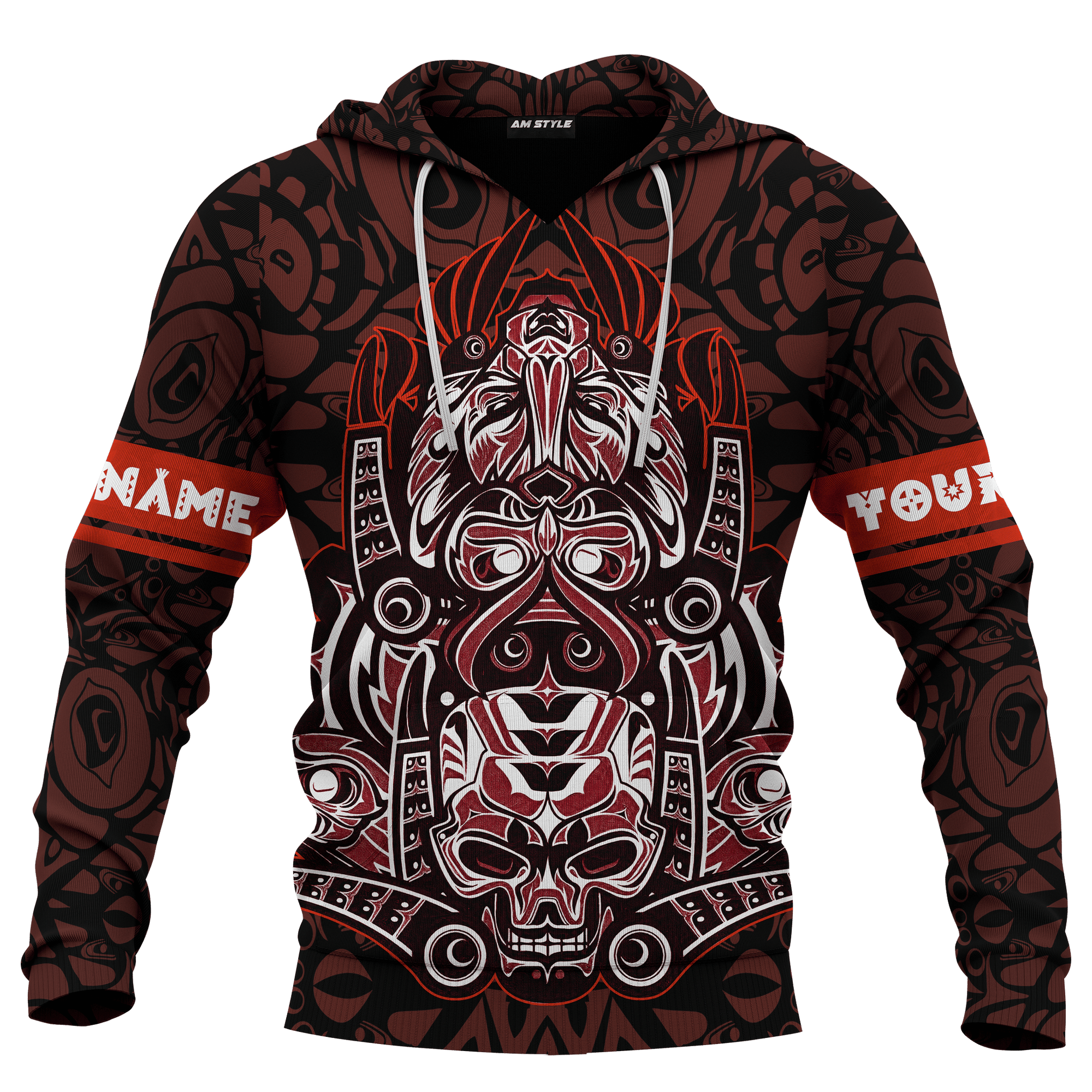 japanese-samurai-skull-eagle-owl-native-american-pacific-northwest-style-customized-all-over-printed-hoodie