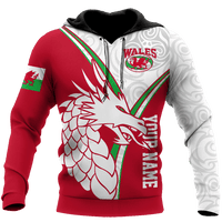 Premium Custom 3D Printed Wales Dragon Hoodie - Wonder Print Shop